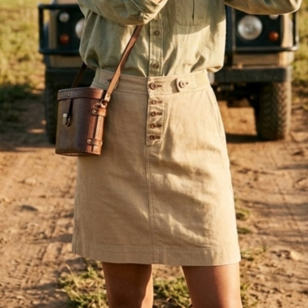 Daughters Of The Liberation Linen Blend Cargo Skirt Size 2